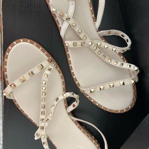 ASH ivory leather sandals